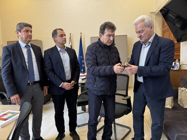 Στη Λότζια ο Μιχάλης Χρυσοχοΐδης - Είχε συνάντηση με τον Δημάρχο Ηρακλείου