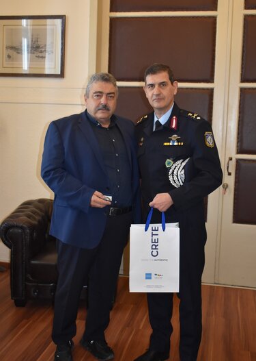 Συνάντηση με τον Νίκο Καλλογερή είχε ο νέος Αστυνομικός Διευθυντής Χανίων