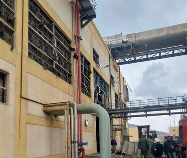 Αθερινόλακκος, Έκρηξη, Εργοστάσιο