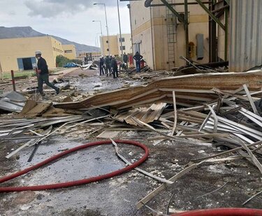 Αθερινόλακκος, Έκρηξη, Εργοστάσιο