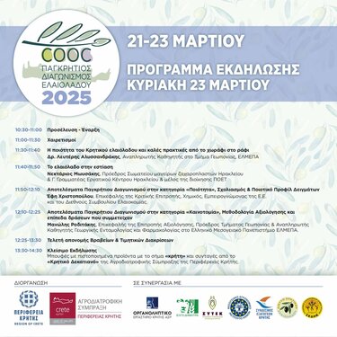 Διαγωνισμός ελαιολάδου, Πρόγραμμα