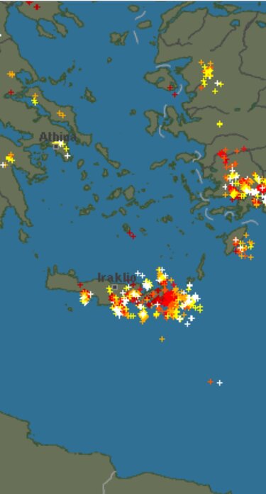Κεραυνοί, Ανατολική Κρήτη