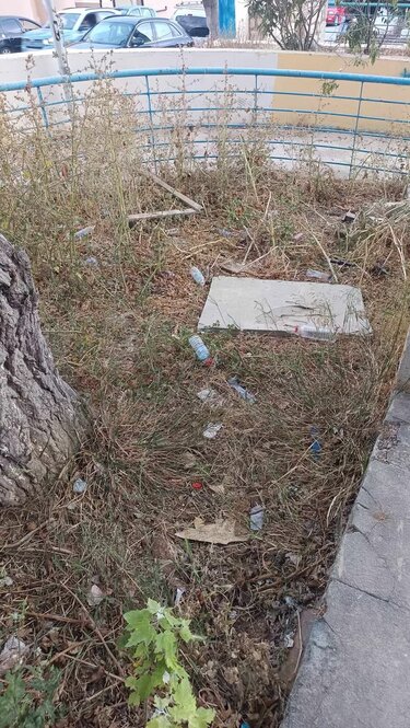 Ένας απέραντος σκουπιδότοπος απέναντι από σχολείο