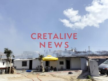 Έσβησε η μεγάλη φωτιά στον καταυλισμό στη ΒΙΠΕ Ηρακλείου (φωτογραφίες)