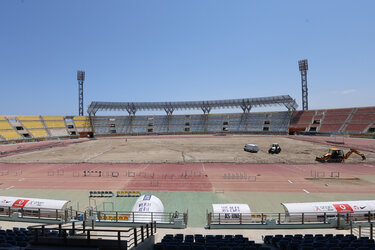 Ξηλώθηκε όλος ο χλοοτάπητας στο Παγκρήτιο (photos)