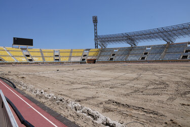 Ξηλώθηκε όλος ο χλοοτάπητας στο Παγκρήτιο (photos)