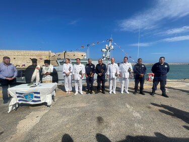 Στο λιμάνι του Ηρακλείου η τελετή αγιασμού του νέου υπερσύγχρονου Σκάφους του Λιμενικού Σώματος.