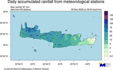 βροχές Κρήτη meteo