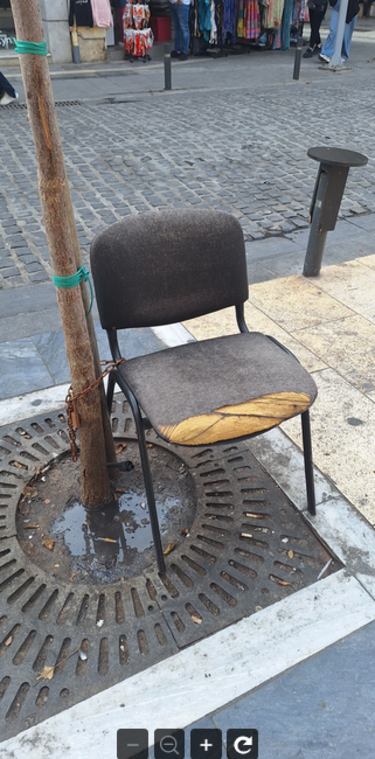 Μα να κλειδώσει την καρέκλα στο δέντρο;