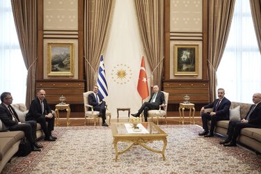 Κυριάκος Μητσοτάκης και Ρ. Τ. Ερντογάν