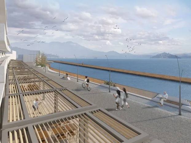 Umgestaltung der Uferpromenade von Hersonissos ins Stocken geraten: Archäologische Funde und bürokratische Hürden verzögern 8-Millionen-Euro-Renovierung 4 fotorealistiki apeikonisi limani xersonisou 1