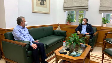 Συνάντηση Δημάρχου Μινώα Πεδιάδας με τον Περιφερειάρχη Κρήτης