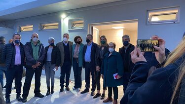 Παρουσία του Περιφερειάρχη η "κορδέλα" στα αποδυτήρια του κολυμβητηρίου Ηρακλείου