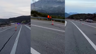 Μεγάλη καθίζηση στο δρόμο Ηράκλειο - Μεσαρά 