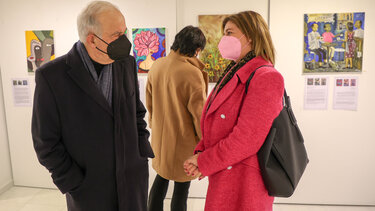 Εγκαινιάστηκε η έκθεση ζωγραφικής με έργα προσφύγων 