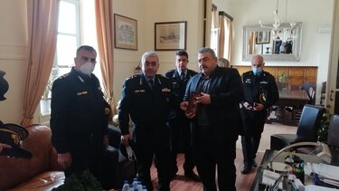 Συνάντηση Ν. Καλογερή με τον Αρχηγό του Πυροσβεστικού Σώματος