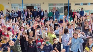 Για τις αθλητικές διοργανώσεις μίλησε στους μαθητές ο Λ. Αυγενάκης