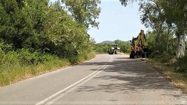 Ρέθυμνο: Εργασίες καθαρισμού στην επαρχιακή οδό 24