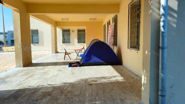 Φοιτητές του Πανεπιστημίου Κρήτης έστησαν αντίσκηνο έξω από την πρυτανεία