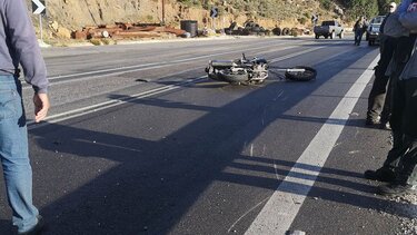 Εκτροπή δικύκλου με τραυματισμό