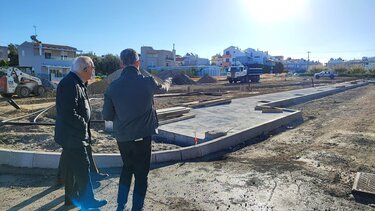 Στις εργασίες στο Πάρκο Ερυθραίας ο Δήμαρχος Ηρακλείου