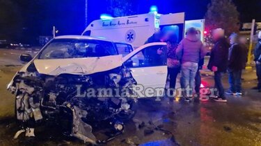 Λαμία: Σοβαρό τροχαίο με πέντε τραυματίες
