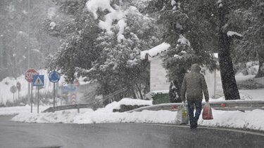 Κακοκαιρία "Μπάρμπαρα": Χιονίζει στα βόρεια προάστια της Αθήνας