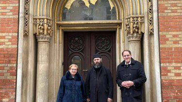 Συνάντηση Αντιπεριφερειάρχη Ρεθύμνης και Δημάρχου Ανωγείων με τον Μητροπολίτη Αυστρίας και Έξαρχο Ουγγαρίας, κ. Αρσένιο