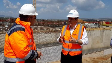 Στο εργοτάξιο του Διεθνούς Αεροδρομίου Καστελλίου ο Γ.Επιτροπάκης