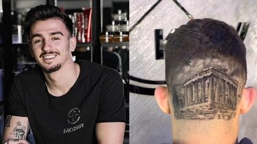 Ο νεαρός κομμωτής στο Ηράκλειο, που... ζωγραφίζει σε ανδρικά κεφάλια!