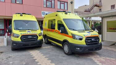 Νέα ασθενοφόρα "θηρία" 4Χ4 σε Μοίρες και Σπήλι