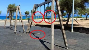 Θράσος χωρίς τέλος: Βανδαλισμός σε ακόμα μία παιδική χαρά του Ηρακλείου!
