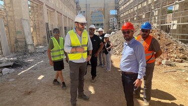Αυτοψία Δημάρχου Χανίων στο εργοτάξιο της Δημοτικής Αγοράς