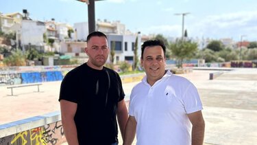 Ο Αντώνης Νίχλος με τον Χάρη Αλεξάκη