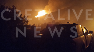 Ολονύχτια η μάχη με τις φλόγες στην Βασιλική Ιεράπετρας- Φωτογραφίες