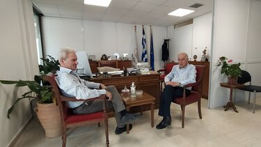 Συνάντηση του Αλέξη Καλοκαιρινού με τον Βασίλη Λαμπρινό