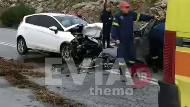 Χαλκίδα: Σοβαρό τροχαίο μετά από μετωπική σύγκρουση