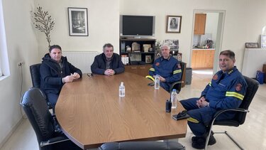 Στον Δήμαρχο Αγ. Βασιλείου ο νέος Διοικητής Πυροσβεστικών Υπηρεσιών Ρεθύμνου