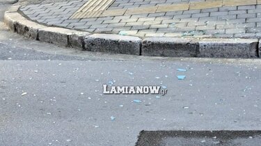 "Έβρεξε" γυαλιά στην Λαμία - Από θαύμα δεν θρηνήσαμε θύματα