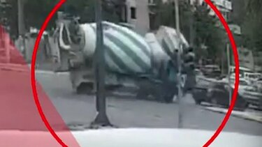 Βίντεο ντοκουμέντο από την ανατροπή της μπετονιέρας