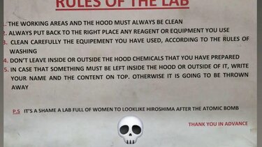 Η καθαριότητα έχει ... φύλο; Ανάρτηση σε εργαστήριο του ΙΤΕ υποστηρίζει πως ... ναι!