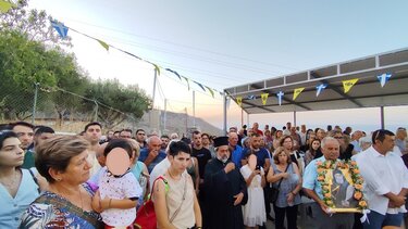 Παρουσία του ποιμνίου τα Θυρανοίξια του νεόδμητου Ναού του Αγίου Παϊσίου