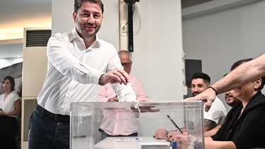 Εκλογές ΠΑΣΟΚ: Ψήφισε ο Νίκος Ανδρουλάκης: «Τα δύσκολα είναι πίσω μας»