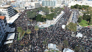 Συγκέντρωση, Τέμπη, Πλατεία Ελευθερίας