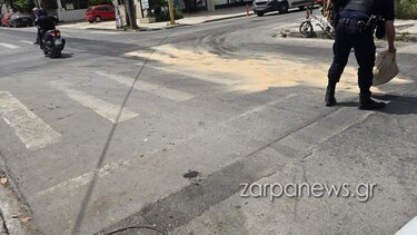 Χανιά: Τα λάδια στο οδόστρωμα προκάλεσαν τροχαίο με μηχανάκι