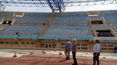 Στα έργα αναβάθμισης του Παγκρητίου Σταδίου ο Αλέξης Καλοκαιρινός