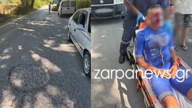 Χανιά: Σοβαρός τραυματισμός του πρωταθλητή ποδηλασίας Γιάννη Ζεντέλη λόγω... λακκούβας!