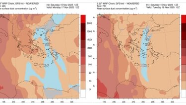 Άφρικανική σκόνη, Χάρτες