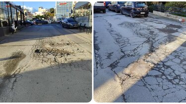 Οδός Στησιχόρου, Λακκούβες