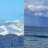Χριστούγεννα στην Κρήτη: Χιόνι στα βουνά και... ουράνιο τόξο στη θάλασσα